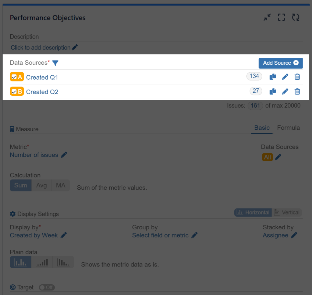 Data Source settings with PO