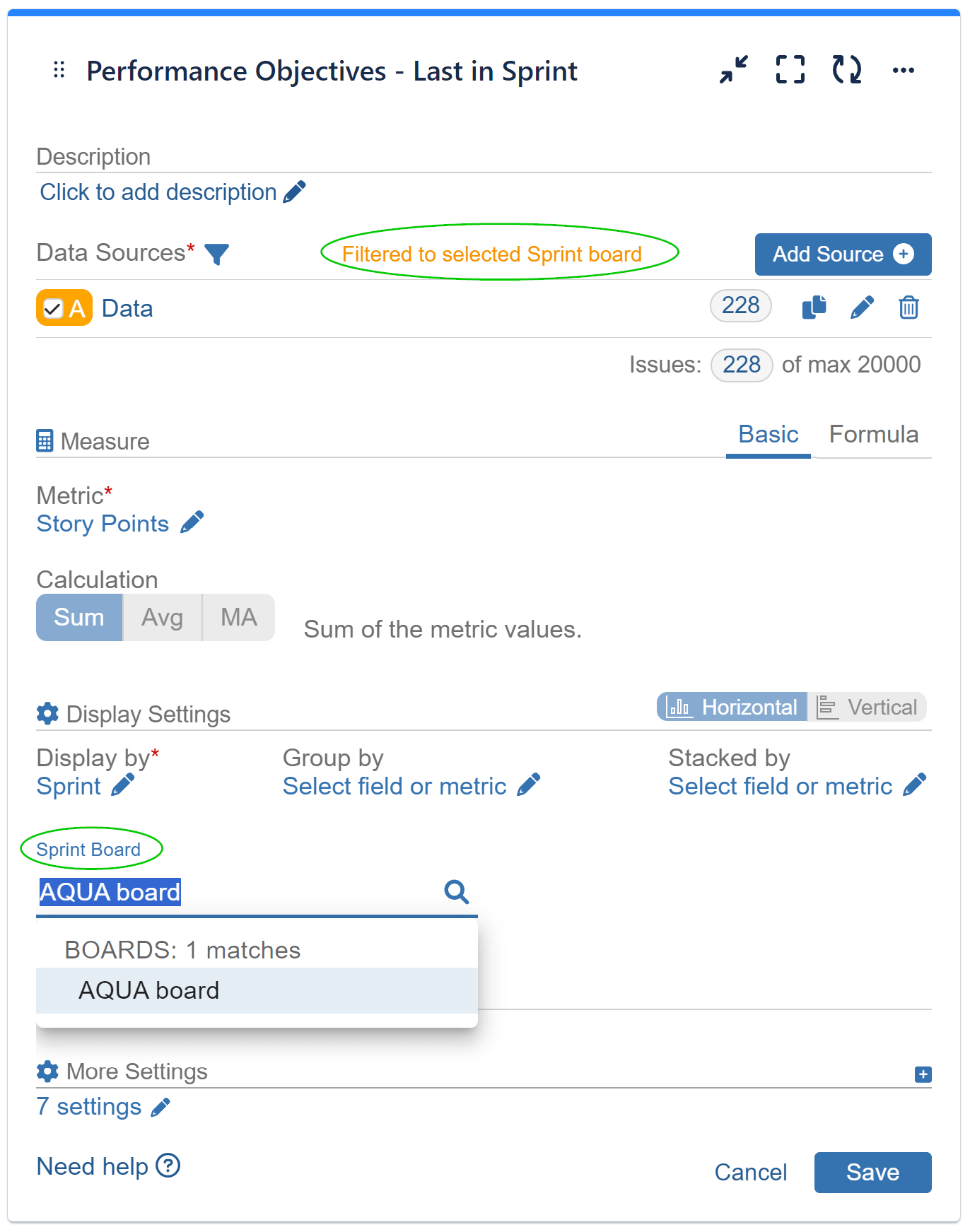 Sprint Board Selection Settings 1