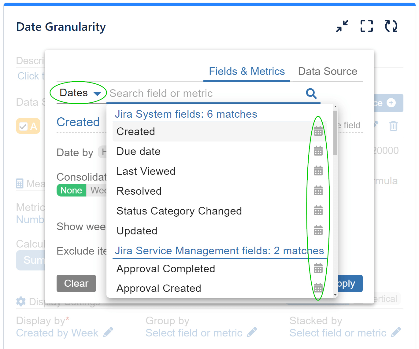 Date fields jira data granularity