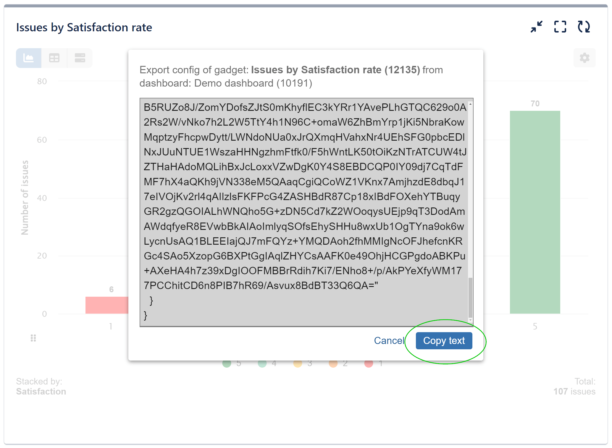 Export configuration Jira