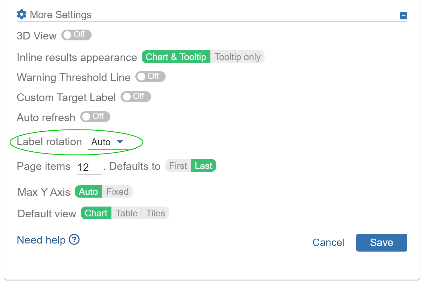 Label rotation setting jira