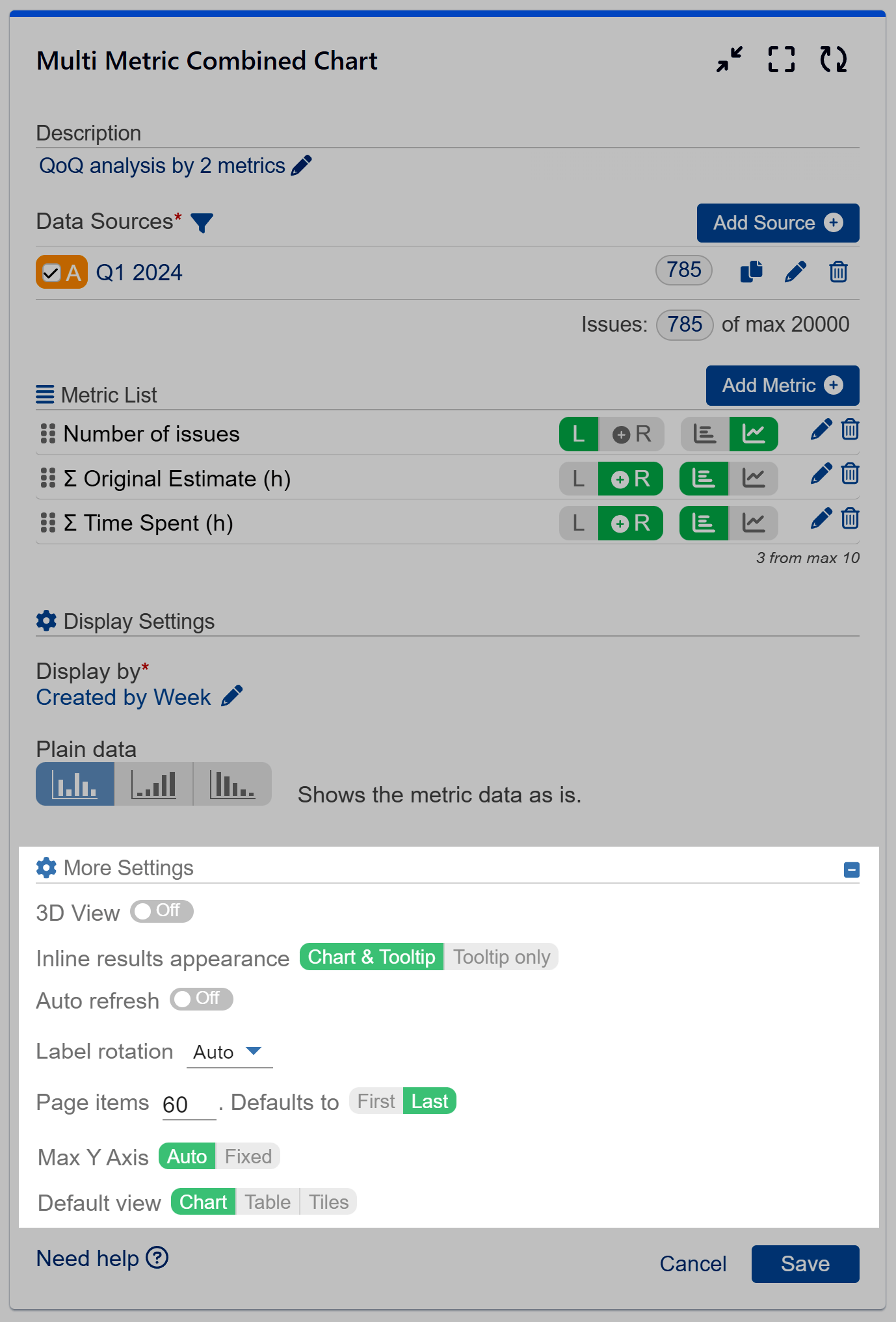 Multi metric combined chart more settingsv2