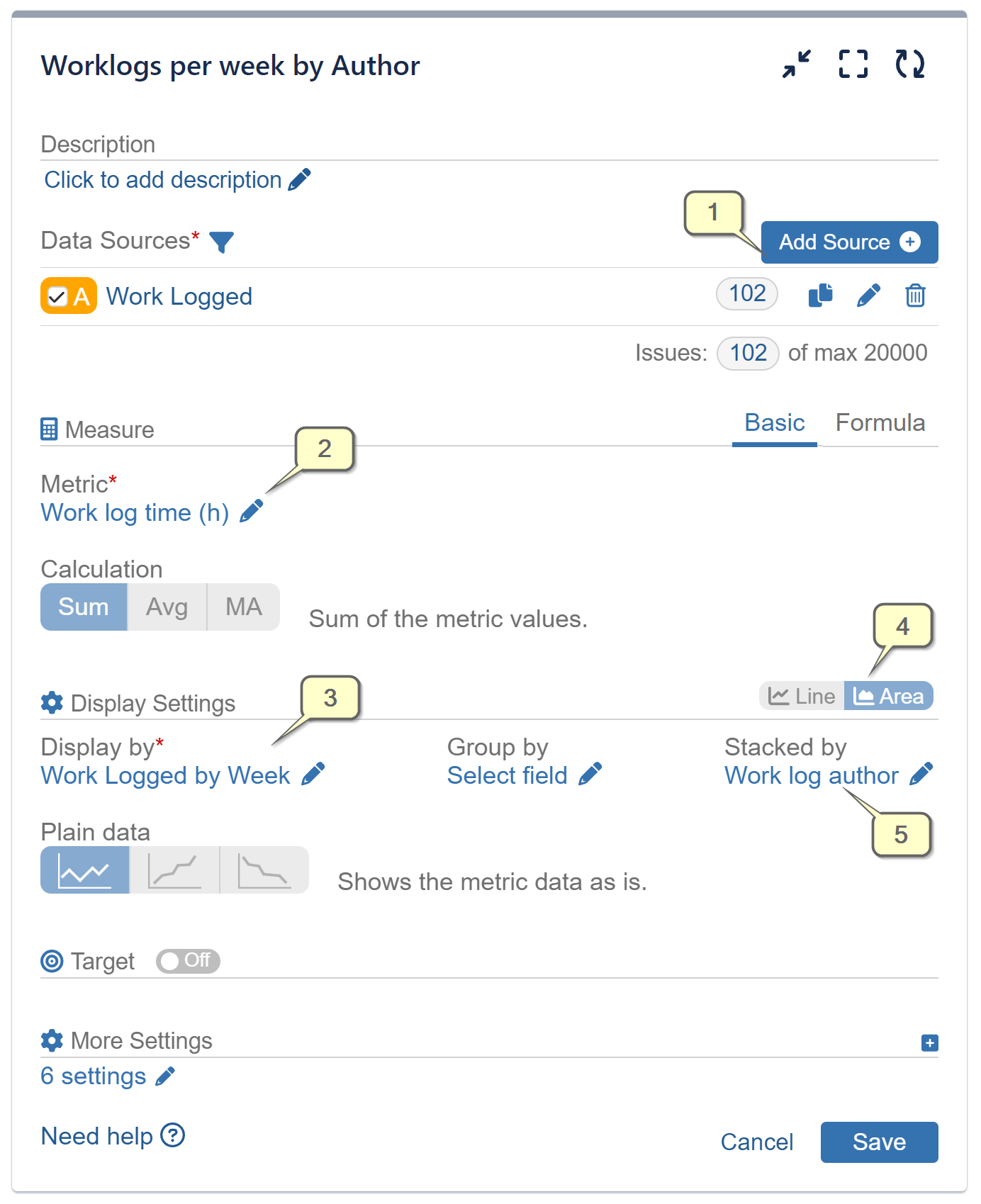 Stacked Area Chart Settings2