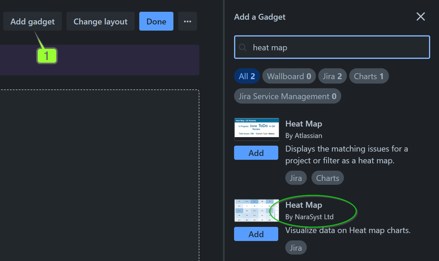 Add Heatmap Gadget to Jira Dashboard