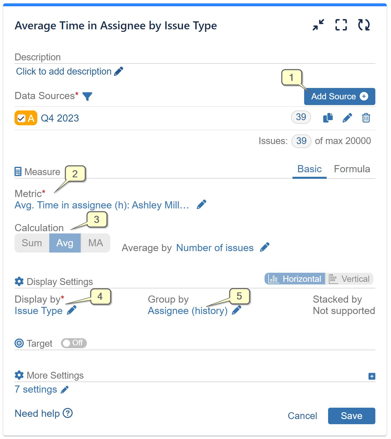 Average Time in Assignee Settings