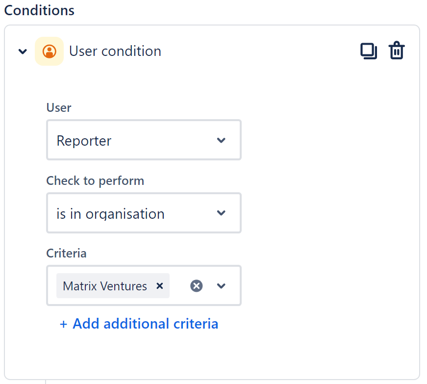 Condition reporter in