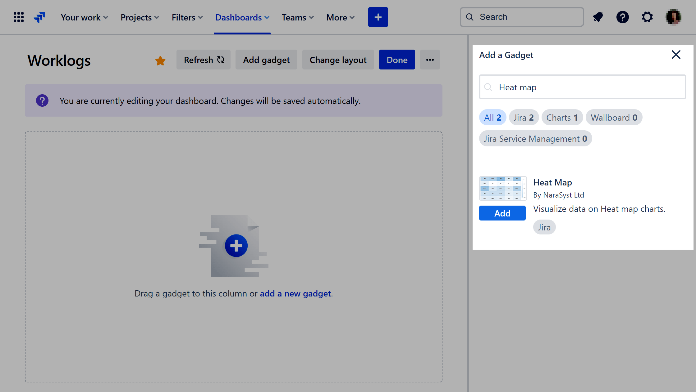 Heat Map Jira Dashboard Gadgetv2