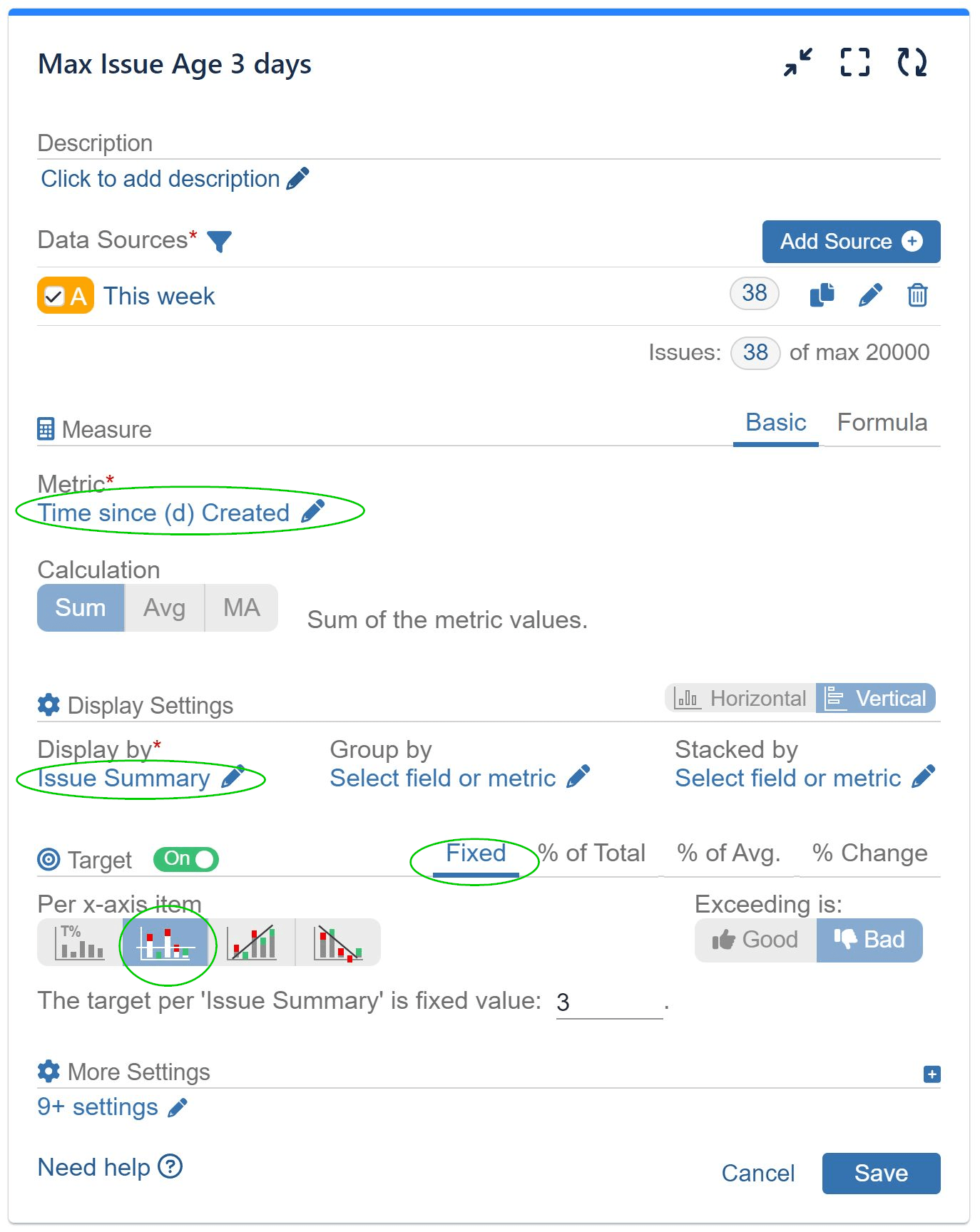Max Issue Age Settings