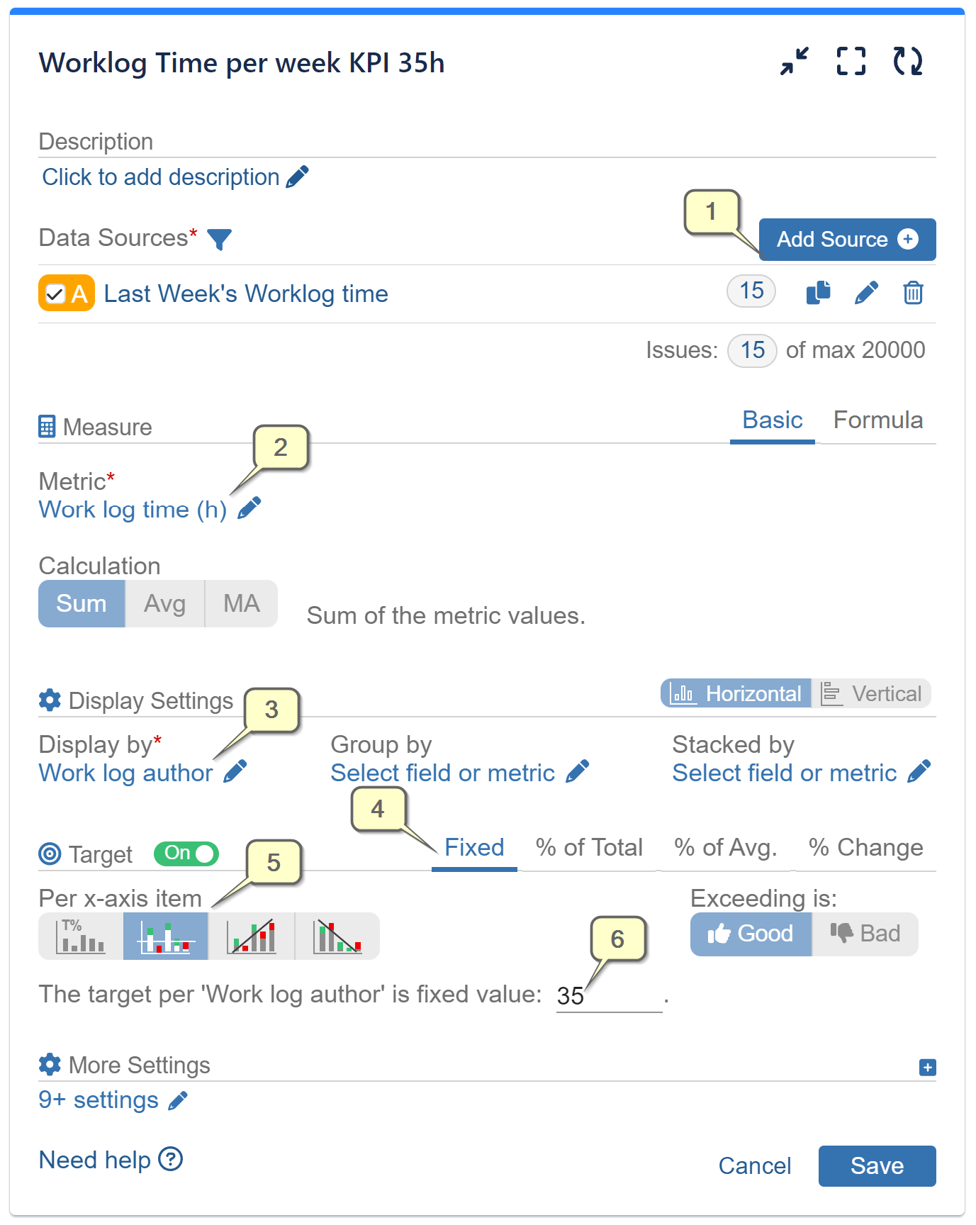 Worklog Time Tracking KPI Settings2