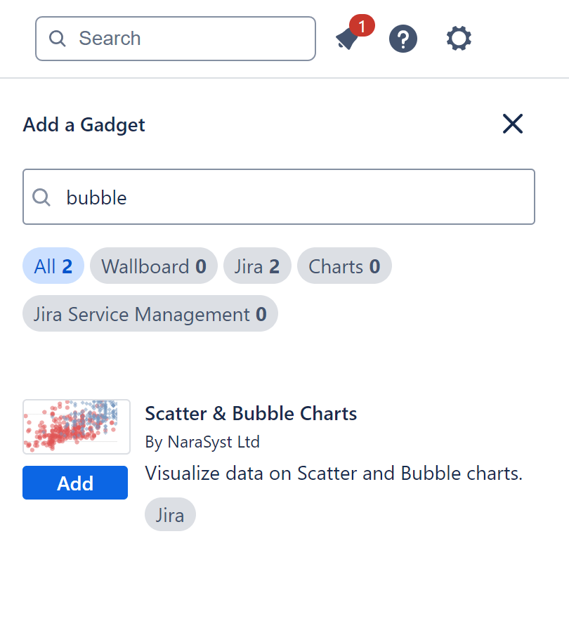 Add Bubble Chart to Jira Dashboard