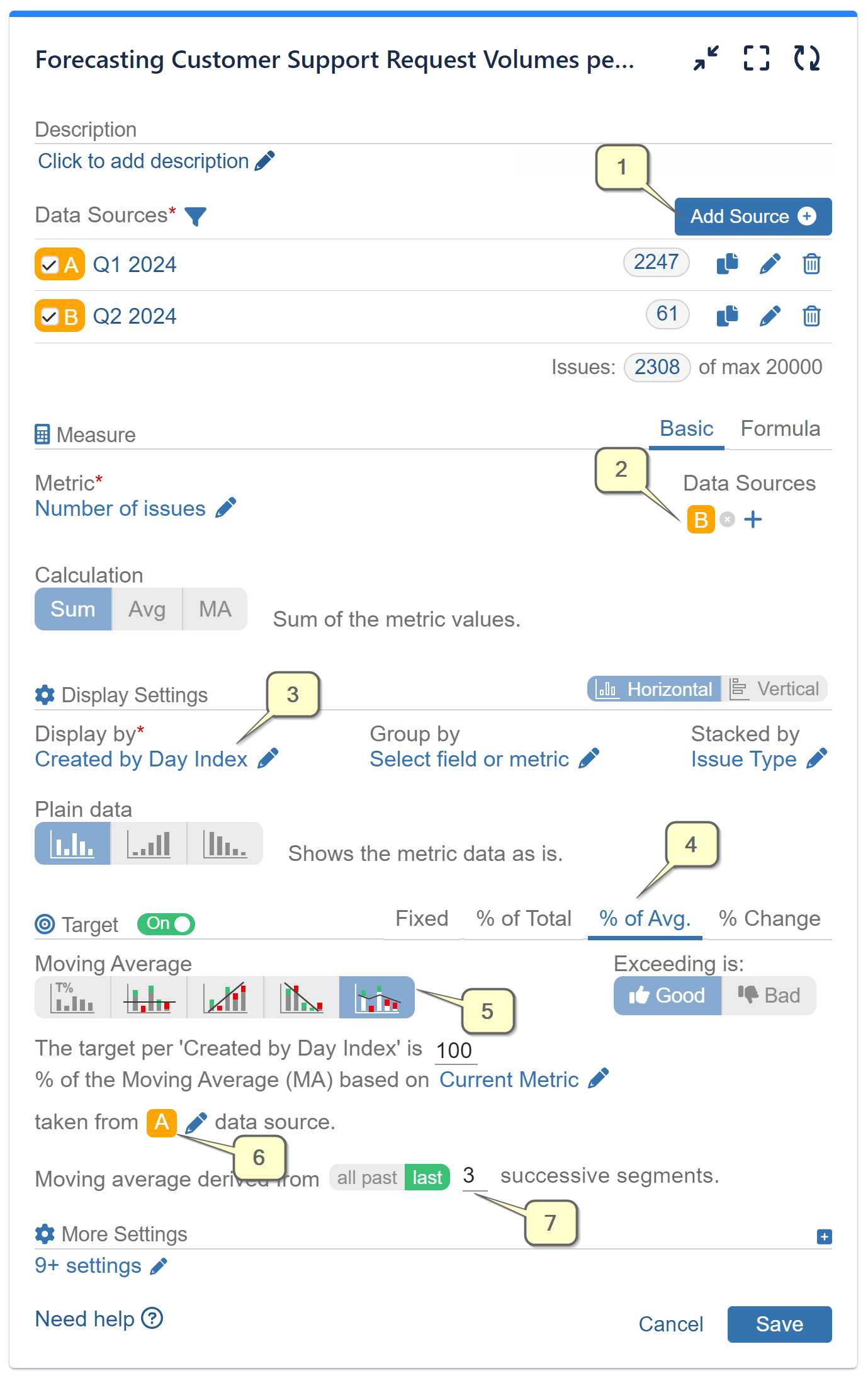 Jira Forecasting Report Jira Customer Support Request Volumes Settings