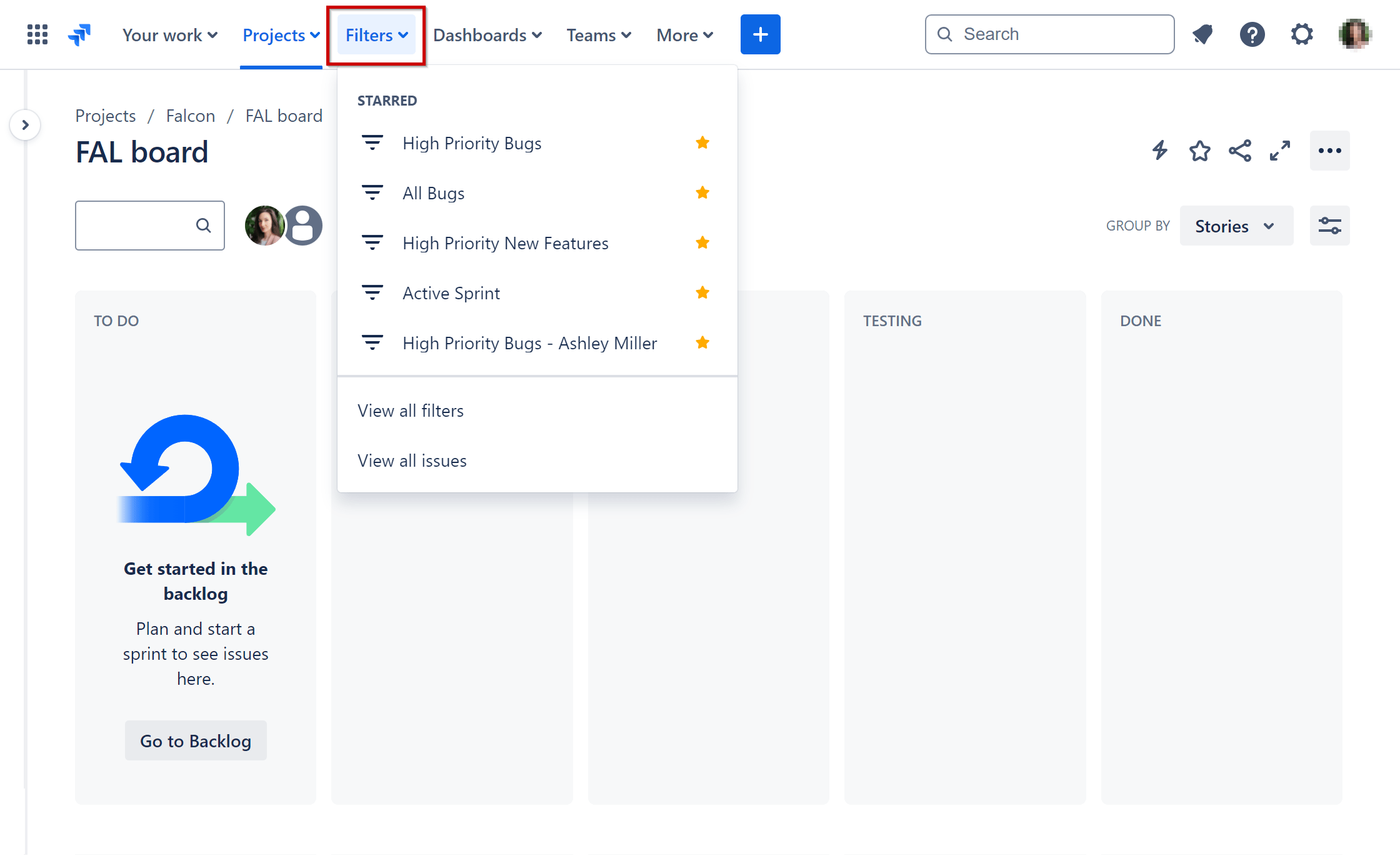 Saved Filters Jira Dashboard